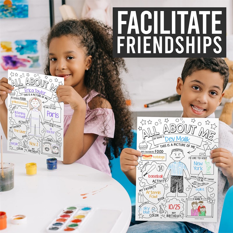 All About Me Posters for Elementary, Preschool & Kindergarten -