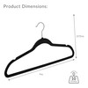 Simplify 10 Super Slim Velvet Huggable Hangers in Black