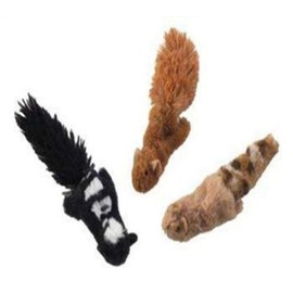 Skinneeez Cat Toys, 3" Forested, Creature May Vary