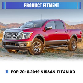 Winjet Driving Fog Light Bezel Cover Replacement For Nissan Titan XD 2016-2019 [2016 2017 2018 2019] Titan XD Driver and Passenger Side Factory OEM Style Fog Lamps Covers Bezel Pair Set