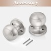 Probrico Square Door Knobs Brushed Nickel, Half Dummy Door Handles,