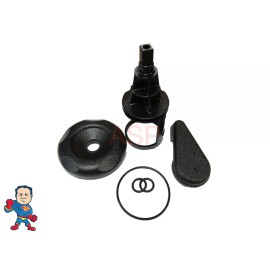American Spa Parts Diverter Valve Spa Black Textured Hot Tub Stem O-Rings Cap Handle Kit Buttress
