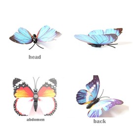 12 PCS 3D Removable Magnetic Butterfly Wall Stickers Decorative Stickers DIY Art Decor Crafts for Home DIY, Baby Room, Office, Party and Birthday Decoration