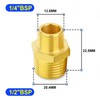 TAILONZ PNEUMATIC 5PCS Brass Pipe Fitting, Reducer Adapter, Hex Nipple,