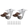 Set of 2 ZONADAH Caster Wheels 1.5 Inch Swivel Plate