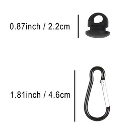Vagocom 2Pcs Hooks Set Charms Accessories for Bogg Bags and Simply Southern Bag - Insert Hook Holder with Small Key Chain Clip for Beach Tote (White)