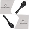 Alipis Smooth Ceramic Soup Spoons 6pcs Set Rice Eating Spoons