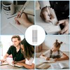 PATIKIL 50 Pack Retractable Ballpoint Pen Refills, 1.0 mm Black