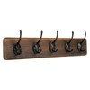 PHINGEER Rustic Wooden Coat Rack Wall Mount, Hanging Coat Rack