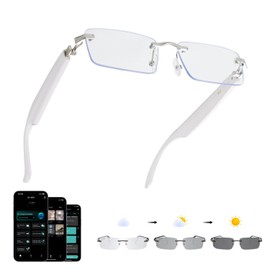 GenXenon AI Smart Glasses, Photochromic Smart Glasses with Open Audio