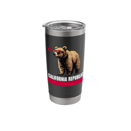 California The Golden State Bear Flag Stainless Steel Insulated Tumbler