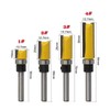 4Pcs 1/4 Inch Shank Hinge Mortising Flush Trim Template Router