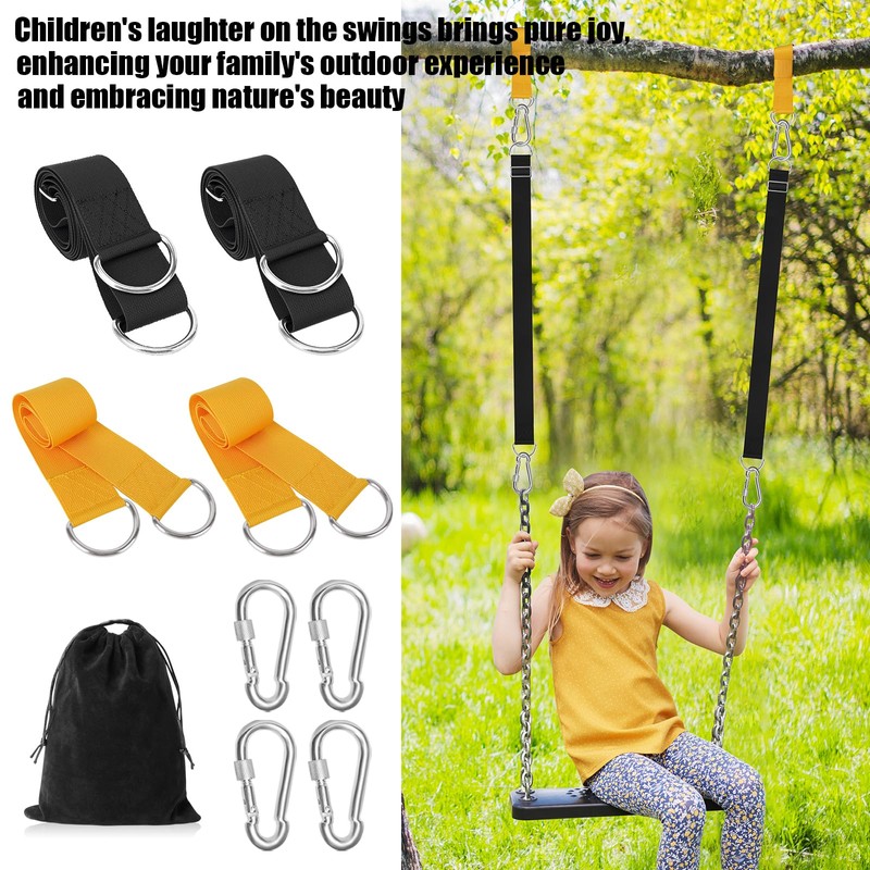 DONILIGA Adjustable Tree Swing Straps Hanging Kit (Set of 4)