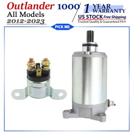 Motorsupermarkets Starter for Can-Am Bombardier Outlander 1000 All Models 2012-2023 With Relay