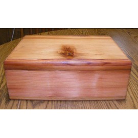 Steve's Gift Shoppe Large Cedar Keepsake Box 14 Inch (Black Velvet Lining, 14 x 8 x 8)
