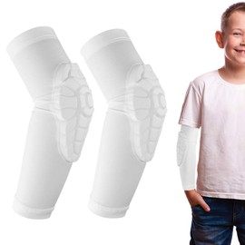 AceList Kids/Youth 5-15 Years Sports honeycomb Compression Knee Pad Elbow Pads Guards Protective Gear for Basketball, Baseball, Football, Volleyball, Wrestling, Cycling.(White)