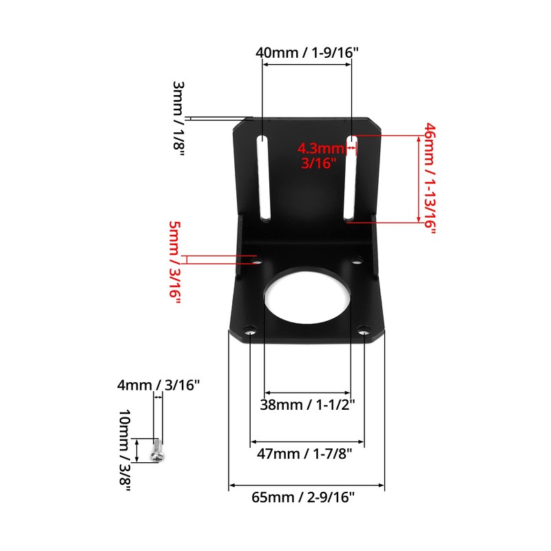QWORK Set of 4 57 Stepper Motor Holders, Nema 23