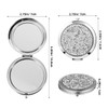 LALAFINA Rhinestone Compact Mirror Double-Sided Round Pocket Makeup Mirror for