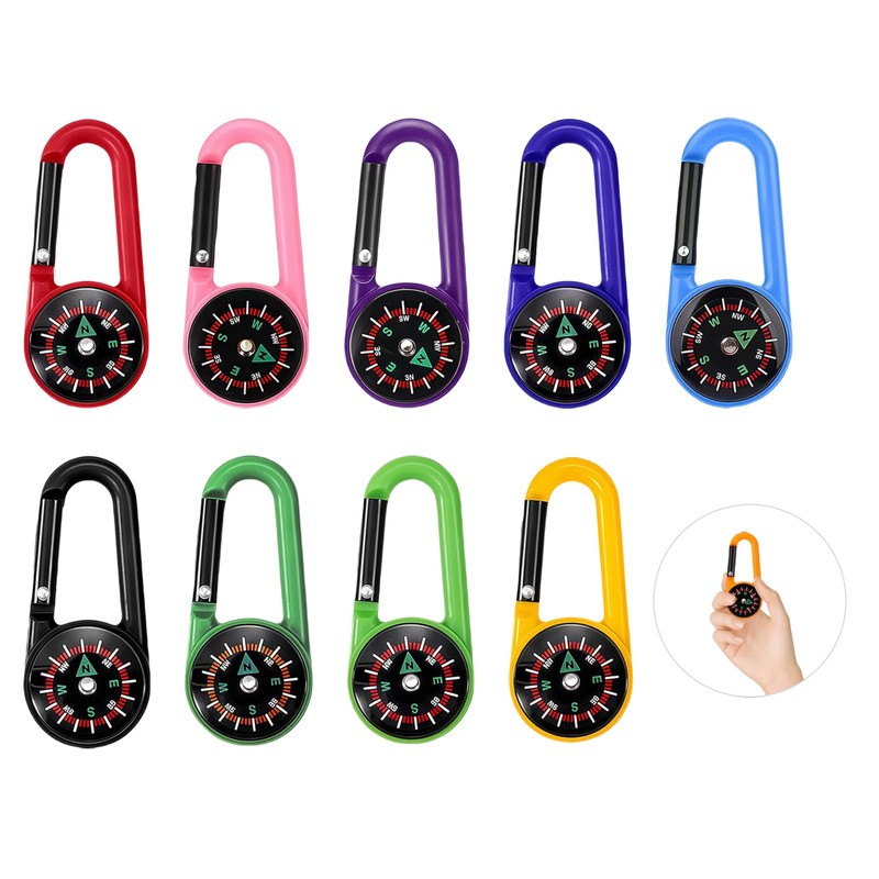 Flintronic 10Pcs Navigation Compass, Multifunctional Hiking Compass, Waterproof Pocket Compass