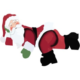 Christmas Home Decor Christmas Themed Santa Snowman Garden Fence Topper Ornament Holiday Hanging Decor Gift