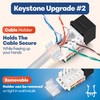 Everest Media Solutions 45° Angled CAT6 Keystone Jack in Black