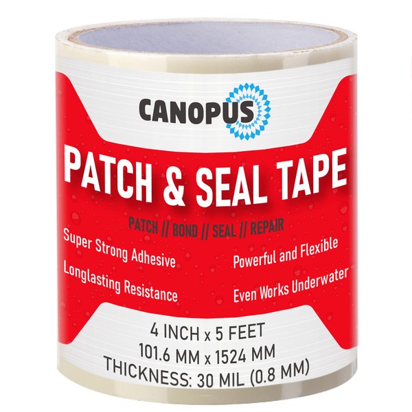 CANOPUS Professional Waterproof Patch and Sealing Tape White, 10cm x 1.52 m