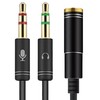 Generic 3.5mm Headset Adapter Splitter Jack Cable Separate Audio and