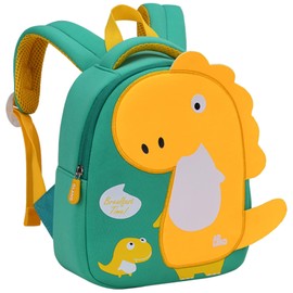 Panegy Toddler Backpack Cartoon Dinosaur Mini Nursery Bag Kindergarten Bag, green