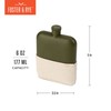 Foster & Rye 7158 Matte Army Green Flask, One Size