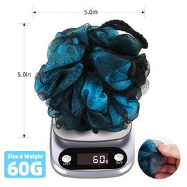 Chuya 60g Bath Loofahs Sponges,Shower Sponge Loofah Body Scrubber Balls for Family Washing 4 Pack