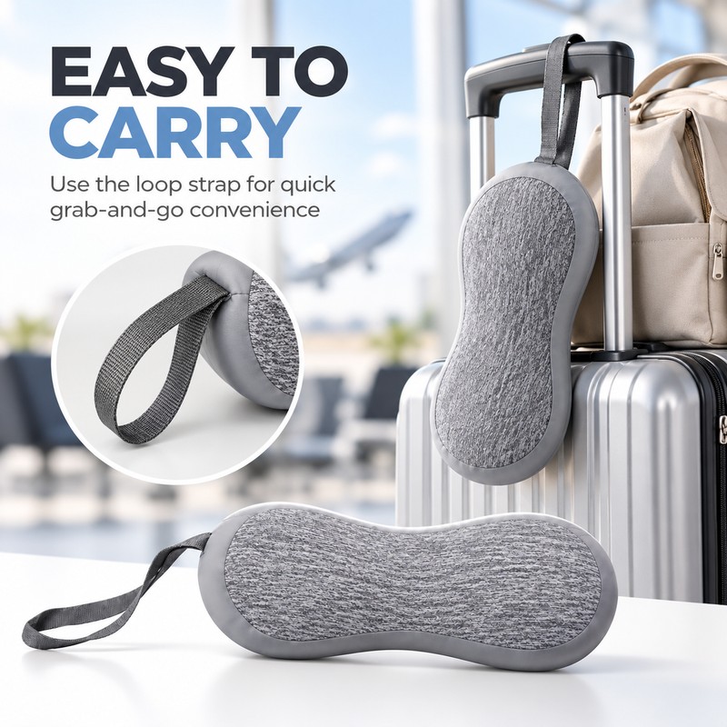 Portable U-Shaped Travel Neck Pillow for Adults – Soft Lightweight