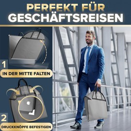 FiRiO® 8 x Sturdy Garment Covers - Premium Garment Bags Mothproof, Breathable & Waterproof - High-Quality Clothes Protective Covers for Suit & Shirt - Transparent Garment Bag - 120 x 60 cm, gray,