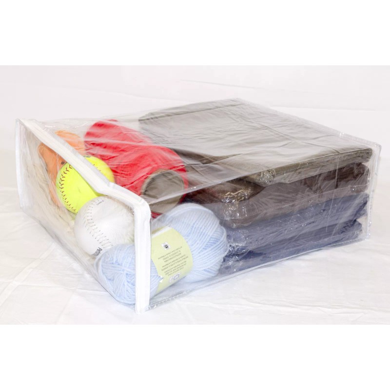 Vinylpac 5-Pack Clear Vinyl Zippered Storage Bags 15 x 18