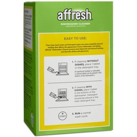 Affresh W10549851 Dishwasher Cleaner 6 Tablets Formulated to Clean Inside All Machine Models, Count