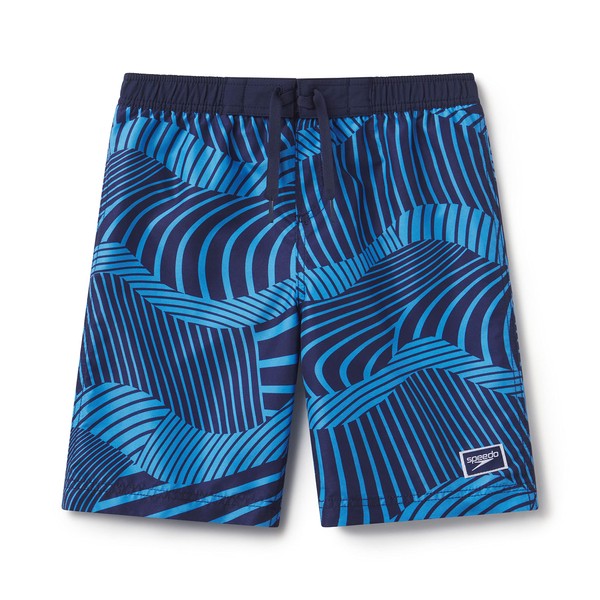 Speedo Boy's Swim Trunk Redondo Printed 17" Boardshort - Azure