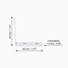 (Pack of 20 pcs) 40 x 40 mm Hardware Bright