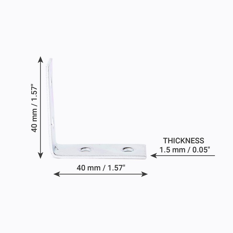(Pack of 20 pcs) 40 x 40 mm Hardware Bright