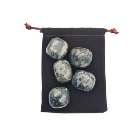 Natural Peacock Eye Stone - 5 Polished Peacock Eye Crystals with Energy Properties, Polished Peacock Eye (Peacock Eye, 5 PCS)