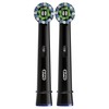 Oral-B CrossAction Electric Toothbrush Replacement Brush Head Refills, Black, 2