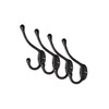 Craftsman Road Vintage Cast Iron Wall Hooks (Black Texture Finish,