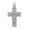 Solid 925 Sterling Silver Roman Catholic Cross Crucifix Pendant Necklace,