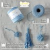 Creative Deco 200 m Pastel Blue Macrame Yarn Cotton Polyester