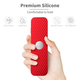 Silicone Case for Apple TV 2024 Remote Siri 2nd/3rd Gen, Protective Cover for Apple TV 4k/Hd Remote Control Anti Sleeve with Lanyard(Pink)