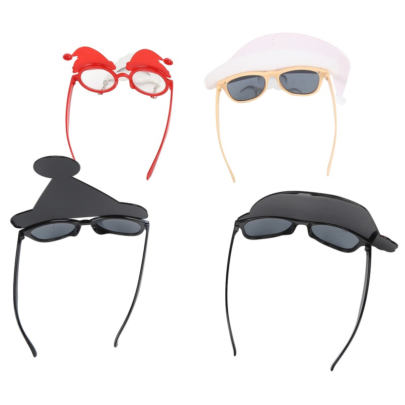 4pcs Santa Claus Cute Christmas Eyeglasses Costume Party Glasses Photography