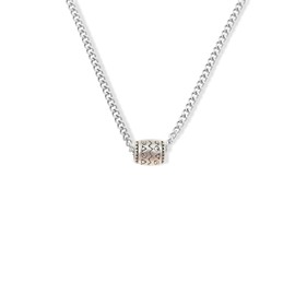 Made by Nami Boho Herren-Halskette mit Anhänger - Handmade Damen Silber-Halskette - Coole Unisex Silber-Kette mit Anhänger (Silber Boho)