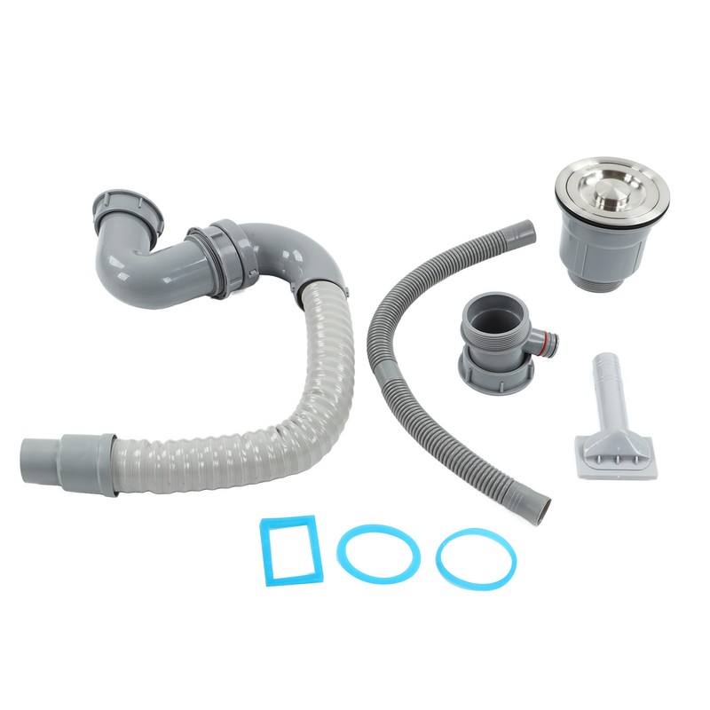 Stainless Steel Sink Drain Assembly with Cage S Bend Hose