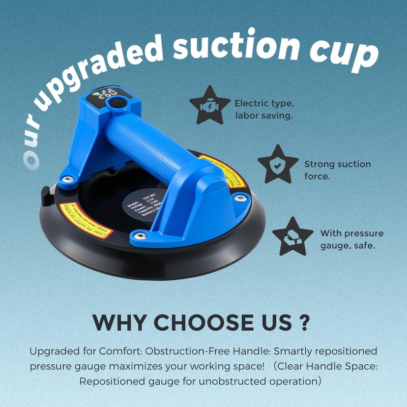 Bonvoisin Electric Vacuum Suction Cup Lifter with 507 lb Maximum