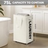 Goodpick Laundry Hamper with Wheels, 75L College Dorm Room Essentials,