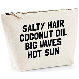 Hippowarehouse salty hair coconut oil big waves hot sun printed make up cosmetic wash bag 18x19x9cm