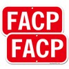 FACP Sign, Fire Alarm Control Panel Sign, 2Pack -12"x6" Rust